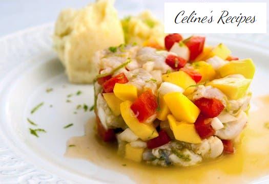 Seeteufel-Tartar mit Mango