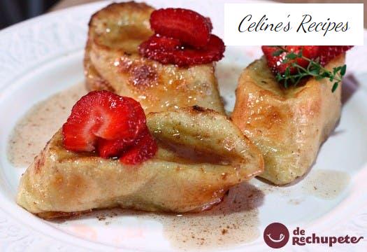 Gebackener French Toast mit Zucker und Zimt