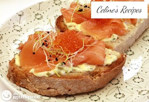 Geräucherter Lachs mit Sauce Tartar