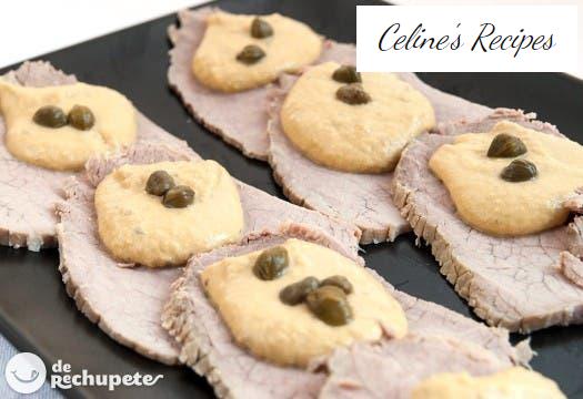 Vitello Tonnato. Fleisch mit italienischem Geschmack