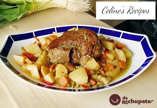 Jarrete oder Xarrete Eintopf aus galizischem Rindfleisch