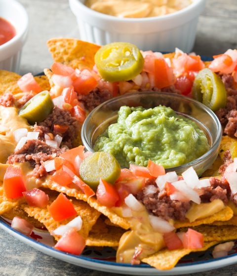 Nachos mit Fleisch