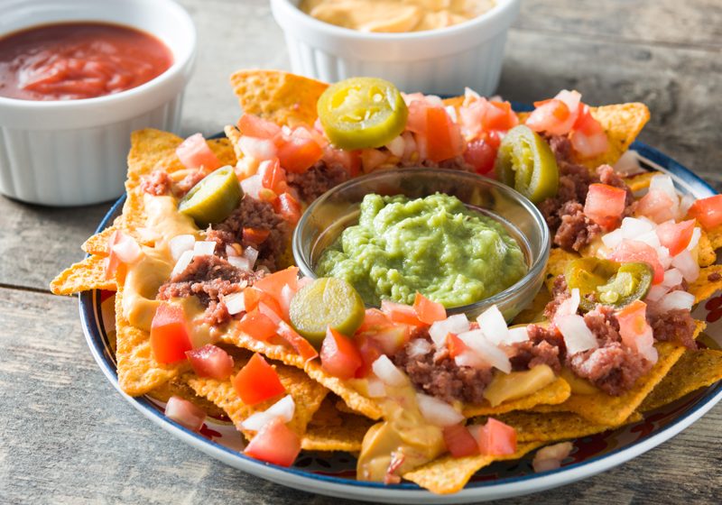 Nachos mit Fleisch