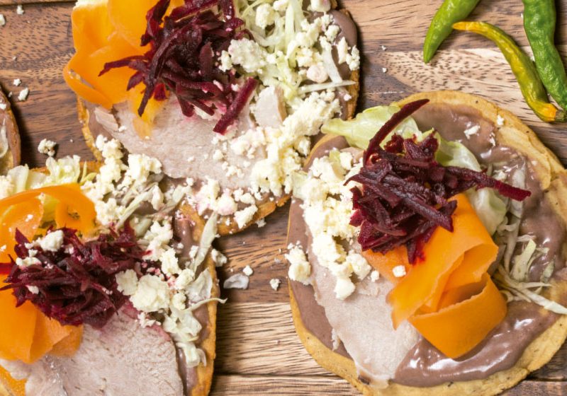 Chalupas-Essen aus Chiapas