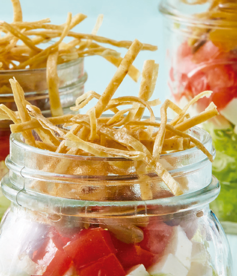 Bohnensalat mit Panela-Käse