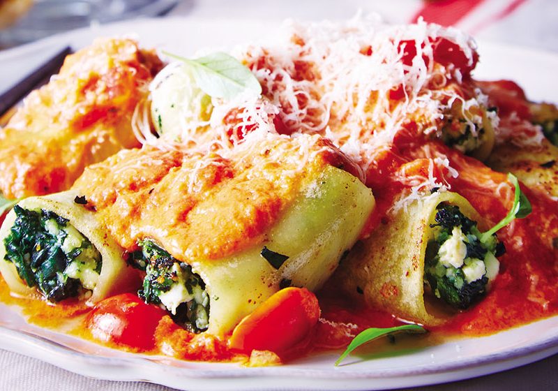 Cannelloni gefüllt mit Käse