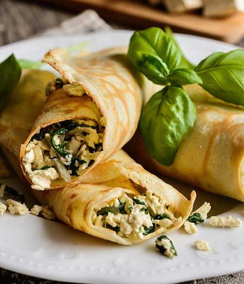 Reichhaltige Spinat-Crpes, die Ihren Gaumen verwöhnen