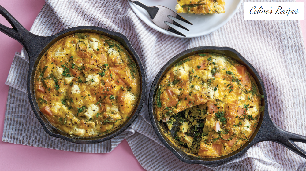SCHINKEN-FRITTATA MIT SPINAT UND ZIEGENKÄSE - Celines Rezepte SCHINKEN-FRITTATA MIT SPINAT UND ZIEGENKÄSE - Celines Rezepte